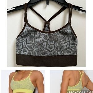 Bombshell Gray Seamless Snake Print Sports Bra